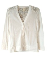 Active wear Sofra long sleeve lace women&#39;s white button up blouse top Si... - £39.87 GBP