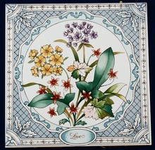 3 1981 Avon Love Ceramic Floral Tiles 6x6 Cinquefoil Gillyflower Sorrel Saxifrag - £5.99 GBP