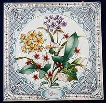 3 1981 Avon Love Ceramic Floral Tiles 6x6 Cinquefoil Gillyflower Sorrel ... - £5.85 GBP