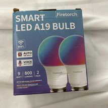 Smart LED A19 bulb 2-Pack Multi-color Temperature 9Watt 800 LUMENS - £12.62 GBP
