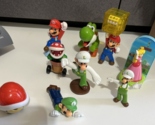 Lot Jakks &amp; McDonalds Nintendo Super Mario Figures Yoshi Piranha Luigi P... - £19.31 GBP