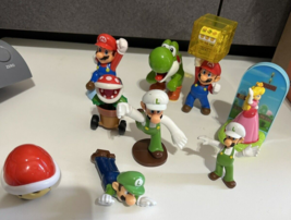 Lot Jakks &amp; McDonalds Nintendo Super Mario Figures Yoshi Piranha Luigi Peach she - £19.32 GBP