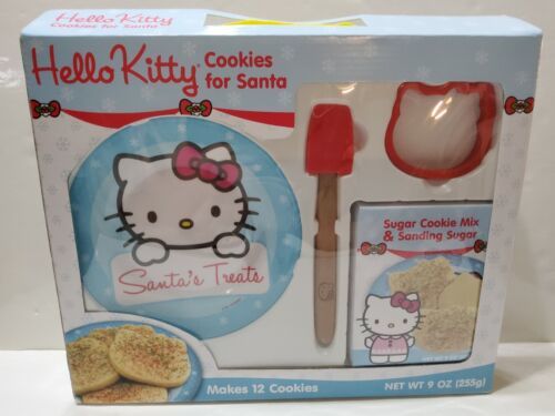 Primary image for Hello Kitty Cookies Santa Gift Set 2014 Plate Spatula Cookie Cutter Expired Mix