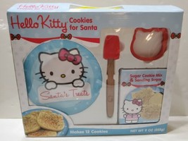 Hello Kitty Cookies Santa Gift Set 2014 Plate Spatula Cookie Cutter Expired Mix - £29.61 GBP