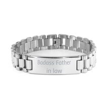 Love Father-in-Law, Badass Father in Law, Cute Ladder Bracelet for Father from S - £24.97 GBP