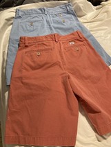 Vineyard Vines By Shep &amp; Ian Youth Size 16 Shorts 2 Pairs Salmon And Ocean Blue! - £15.89 GBP