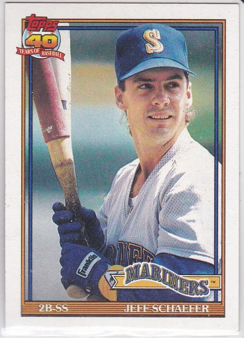 M) 1991 Topps Baseball Trading Card - Jeff Schaefer #681 - $1.97