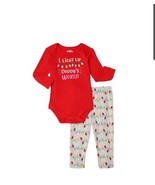 Holiday Time Baby Girls&#39; Light Up Daddy&#39;s World Christmas Bodysuit &amp; Pants  - $12.16