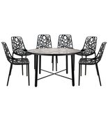 LeisureMod Devon Mid-Century Modern 7-Piece Aluminum Outdoor Dining Set ... - $28,143.09 MXN+