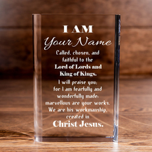 Personalized Called Chosen in Christ&#39;s Workmanship Laser Engraved Crysta... - £183.39 GBP