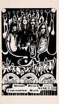Black Sabbath WIld Turkey Miami Beach March 02 1972 Refrigerator Magnet #05 - £78.66 GBP