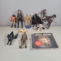Star Wars Lot of 10 CD Action Figures Car Sargent Jyn Erso Movie Soundtrack ++ - £23.17 GBP