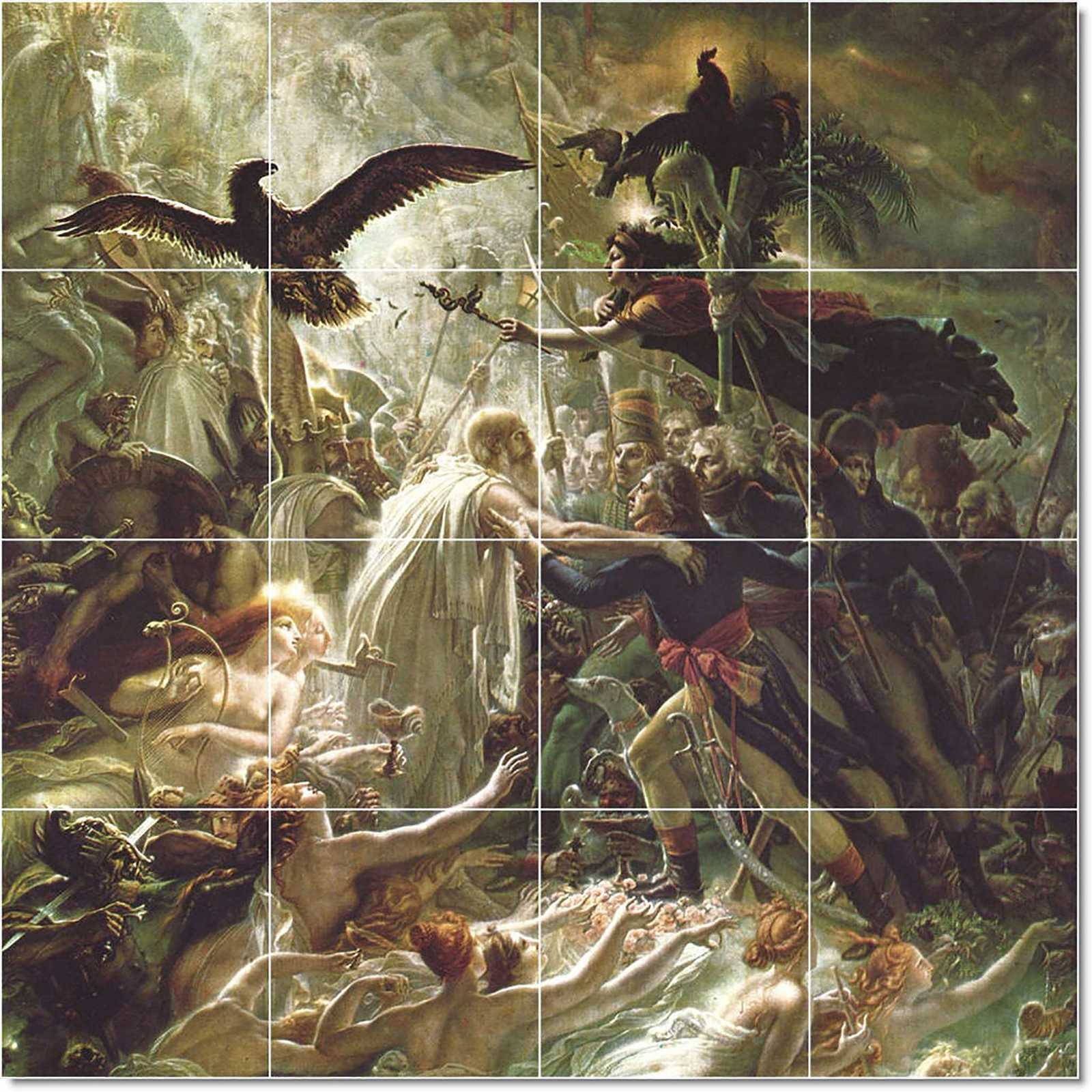 Girodet trioson anne louis ossian receiving the ghosts of the french heroes