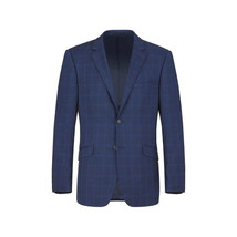 Men RENOIR suit Solid 2Button Business Formal Slim Fit 292-6 Window Pane Plaid image 2