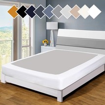 Twin Six Premium Bed Box Spring Cover Update Bed Skirt Wrap Around Cover,, White - $37.99