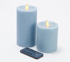 Luminara S/2 Textured Striped Flameless Pillars - $72.74