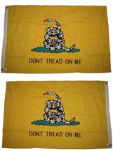 3x5 Embroidered Gadsden White Tea Party Double Sided 100% Cotton Flag (no clips) - £43.86 GBP