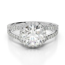 1.00 Carat Round Cut Diamond Wedding Engagement Ring 14k White Gold Finish - £69.83 GBP