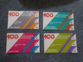 Coca Cola 100 Centennial Celebration Set of 4 Tickets to different Events 1986 - $1.73