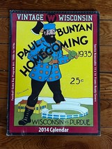Vintage Wisconsin Paul Bunyan Homecoming Wisconsin vs. Purdue 2014 Calen... - $14.89