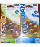 LED Replacement BULBS Soft White OR Blue Candelabra bulb C7 e12 MERIDIAN... - £15.50 GBP+