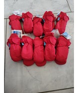 Bulk Large Lot 10 Pairs Toddler Red Mittens Winter Play Waterproof - $58.68 CAD