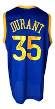 Kevin Durant D&#39;Oro Stato Autografato Blu Maglia da Basket Bas - £308.41 GBP