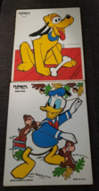 Vintage Wooden Playskool  1976-83  Donald And Goofy Puzzles 10x12&quot; - £10.48 GBP