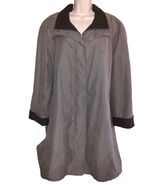 Gallery Women&#39;s XL Trench Coat - Amazing Condition! Gray Full Zippers Bu... - €41,67 EUR