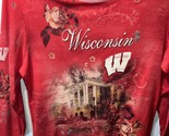 P.Michael Womens University Wisconsin Badgers T-Shirt Size M Red Floral ... - £12.62 GBP