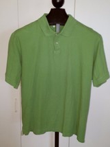 COLUMBIA MEN&#39;S SS POLO SHIRT-XL-100% COTTON-GREEN-BARELY WORN-2-BUTTON P... - £4.63 GBP