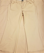 Lafayette 148 New York Comfort Straight Jeans Size-18 Beige Cotton - $119.98