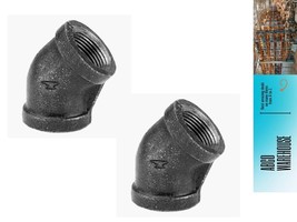 Pipe Elbow 45° 1-1/2&quot;, Malleable Iron, Black - Anvil ® 8700126355 (2-PACK) - $442.69 MXN
