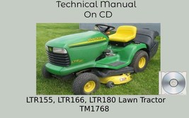 John Deere LTR155  LTR166  LTR180 Lawn Tractor Technical Manual  TM1768 - $18.95+