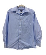 CLUB ROOM Performance Men’s Long Sleeve Cotton Dress Shirt 16/34-35 Blue... - £7.44 GBP