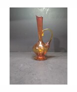 Amberina Genie Style Pitcher, Vintage Rainbow Art Glass, Home Decor, Cad... - $24.75