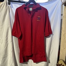 Vintage US 1st Marines &quot;Ready to Fight&quot; Red Polo Shirt XL - £23.34 GBP