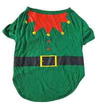North Pole Trading Co Christmas Elf Dog Shirt Size Large Green Red Holiday - £13.39 GBP