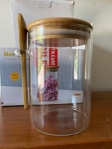 Glass Jar with Bamboo Lids,Overnight Oats Containers 18.5oz/540ML (1PCS) - $10.89