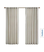 Madison Park Salford Light-Filtering Rod Pocket Single Curtain Panel Neu... - $30.31 CAD