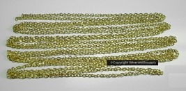 12&#39; Gold plated flat oval twist 6x4mm bulk large cable link necklace chain CH118 - £6.96 GBP