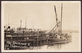 Sir Thomas Lipton&#39;s Yacht &quot;Shamrock V&quot; in Killarney, Ireland RPPC ca. 1930 - £19.46 GBP