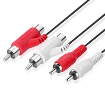 6FT RCA Piggyback Extension Cable 2RCA Audio Extender Adapter Cord Wire ... - $24.69