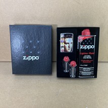 Zippo Lighter: Elvis Memories - Brushed Chrome - 2006 - 2 Packs of Flint &amp; Fuel - £23.59 GBP