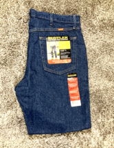 Rustler by Wrangler Mens Jeans 36x30 Blue Regular Fit Straight Leg Denim... - $24.63