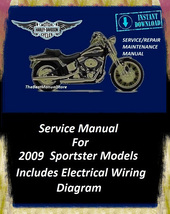 2009 Harley Davidson Sportster Models Workshop Service Repair Maintenanc... - $22.95