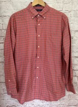 Daniel Crémieux Classics Mens Button Down Shirt Size L Orange Plaid Long... - £30.54 GBP