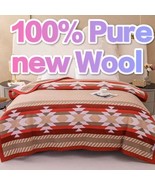 Authentic 100% pure wool thickened bed cover sofa soft Genuine woollen b... - $132.81 CAD+