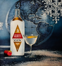 1963 Gilbey&#39;s Gin Advertisement Vintage Distilled London Dry Distillery ... - $24.99