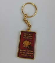 Vintage Johanna Bayfair Mall &amp; Willows Shopping Center Red &amp; Gold Tone K... - $5.45